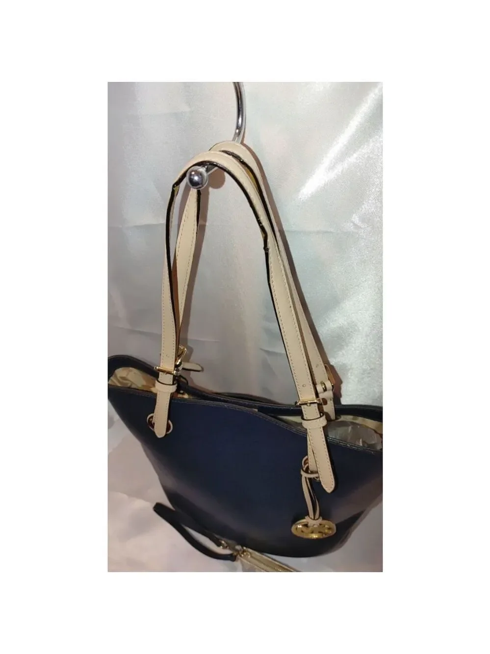 Michael Kors Saffiano Leather Tote & Wristlet in Navy